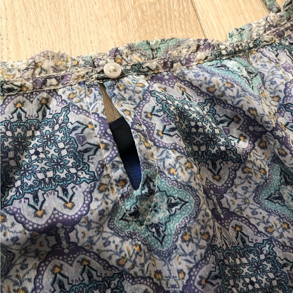 American Eagle Outfitters Boho Chiffon Camisole Top in Blue Size M - Picture 6 of 12